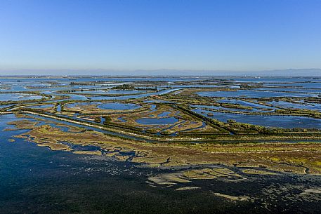 Aereal view of Laguna di Grado